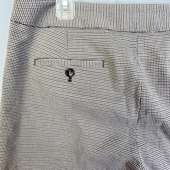 Talbots Heritage Career Pants Women 8 Tan Green Poly Wool Blend Cuffed Work - Picture 10 of 10